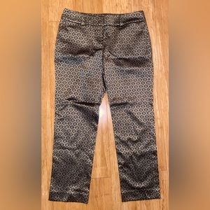 Ann Taylor Cropped Metallic Pants